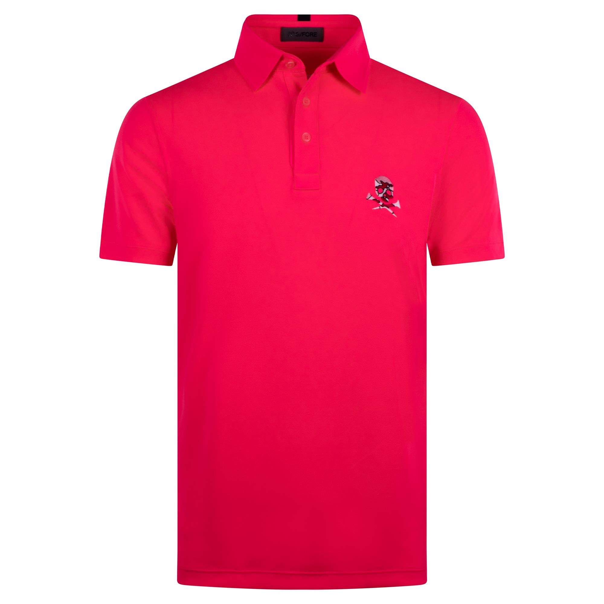 G/FORE Essential Performance Pique Mens Golf Polo Shirt Knockout Pink